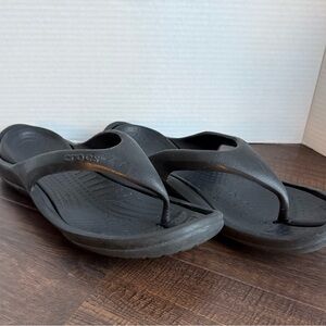 CROCS Athens Men’s Classic Black Flip Flops, Size 13